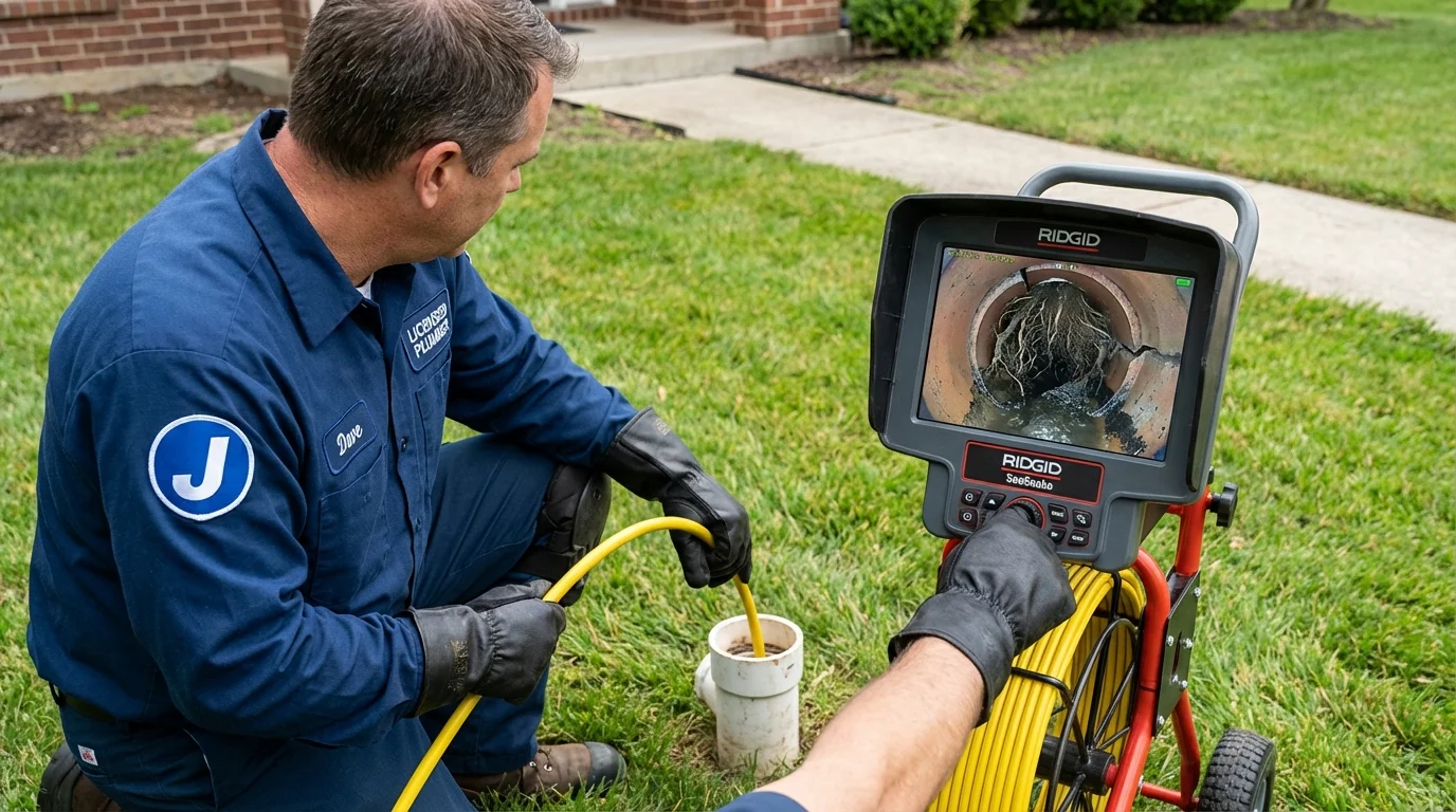 Sewer camera inspection being performed by Johns Plumbing LLC in Saint Johns